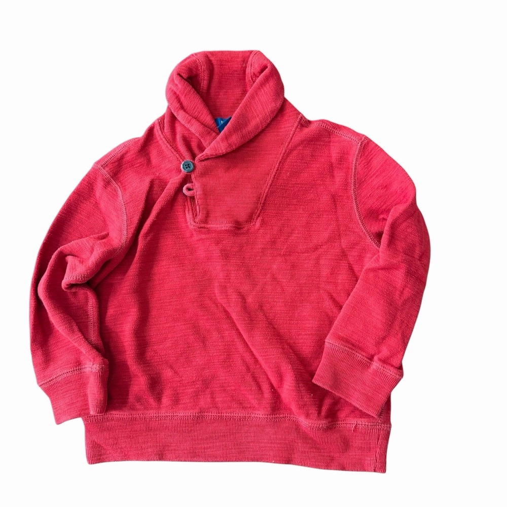 Polo Ralph Lauren Toddler Boys Red Shawl Collar Pullover Sweatshirt Size 3/3T